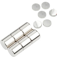 Vasalat Scheibenmagnet rund, Magnet mit Metallscheibe selbstklebend, Rundmagnet ø