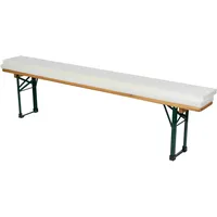 TexDeko 2er-Set Bierbank-Auflage Schaumstoffpolster 200x25x2cm | Mittelhart RG23 Bequeme