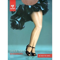 Rumpf Garde- und Tanzstrumpfhose "Shimmery", toast,