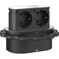 Hpf Steckdosenelement Piccolino 2 Stk. Schukosteckdosen, Edelstahl