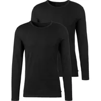 H.I.S. H.I.S Langarmshirts (2 Stück), aus Baumwolle, in schwarz