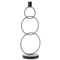 MARELIDA Stabkerzenhalter Kerzenständer 3 Ringe Tafelkerzenhalter Kerzenhalter schwarz