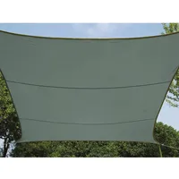 Perel Sonnensegel Grün-Grau Rechteckig 4 x 3 m