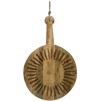 GAUMENKICK Schneidebrett Sonne Mangoholz mit Griff Serviertablett 46cm natur