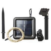 MARELIDA LED Solar Lichterkette Draht 50 LED L: 4,9m