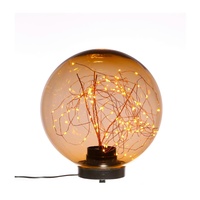 MARELIDA LED Kugel mit Drahtlichterkette - stehend - 80