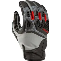 Klim Baja S4, Handschuhe - Hellgrau/Grau/Rot/Schwarz - M