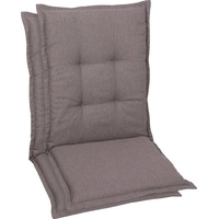 GO-DE grau taupe, B:50cm T:108cm, Polyester, Polsterauflagen, für Mittellehner