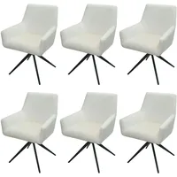 Mendler 6er-Set Esszimmerstuhl HWC-L91, Küchenstuhl Armlehne drehbar Auto-Position Stoff