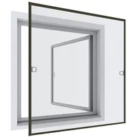 Powertec Insektenschutz Fenster 100x120cm anthrazit,