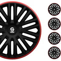 Sparco SPC1585BKRD Radblenden schwarz/rot, 15Zoll