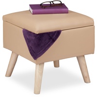 Relaxdays Sitzhocker mit Stauraum, Kunstleder, HBT: 40 x 40