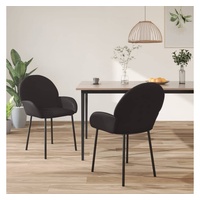 VidaXL Esszimmerstühle 2 Stk. Schwarz Kunstleder