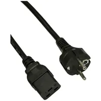 Akyga Strom Anschlusskabel [1x Kaltgeräte-Buchse C19 - 1x Schutzkontakt-Stecker]