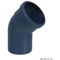 POLOPLAST POLO-KAL NG Abflussrohr-Bogen 45° mit Muffe - schalldämmend