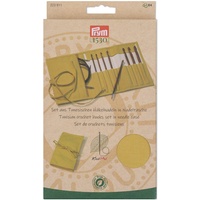 Prym 223811 Tunesische Häkelnadeln Set Natural senf 3,5-8