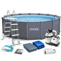 Intex Graphite Frame Swimming Pool Set 478 x 124