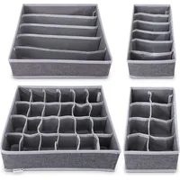 Navaris Aufbewahrungsboxen Organizer Ordnungssystem für Wäsche - 4 Boxen