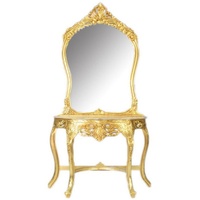 Casa Padrino Barock Spiegelkonsole Gold / Creme 95 x