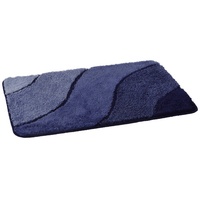 KLEINE WOLKE Badteppich Wave marineblau, 60 x 90 cm