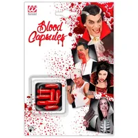 Widmann 4024T – Blutkapseln 8er, Kunstblut rot, Film-Effekt, Halloween,