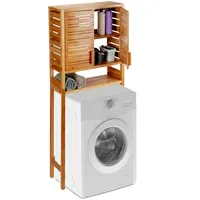 Relaxdays Waschmaschinenschrank 164 x 66 x 26 cm Hellbraun