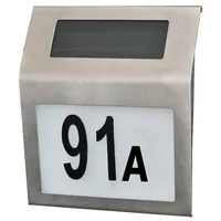 Gravidus Edelstahl Solar Hausnummer Nummer Leuchte beleuchtet Beleuchtung LED