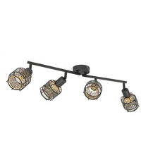 LINDBY Eudoria 4 Deckenleuchte Black/Gold