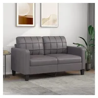 VidaXL 2-Sitzer-Sofa Grau 140 cm Kunstleder
