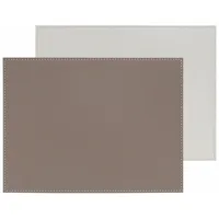 Freeform DUO PLatzset Kunstleder 40x30cm, taupe/weiß | LB 40x30