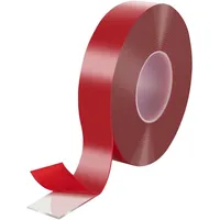 POPPSTAR Doppelseitiges-Klebeband 1010416, ablösbar, transparent Acryl, 38mm x 10m