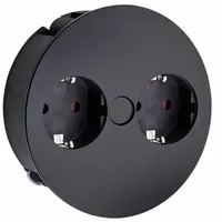 Naber Doppelsteckdose 2 St. Schwarz