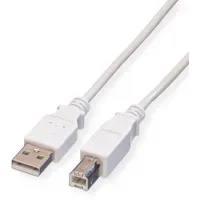 Value USB 2.0 Kabel, Typ A-B, weiß, 1,8 m