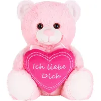 Brubaker Teddy Plüschbär mit Herz Pink - Ich Liebe