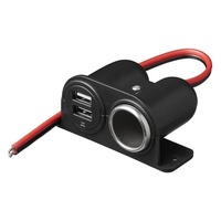 PRO PLUS Aufbau-Zigarettenanzündersteckdose, + 2xUSB 12V/24V
