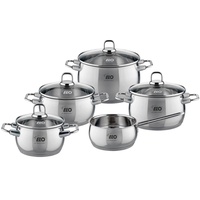 ELO Topf-Set 5-teilig BELLY SHAPE, Edelstahl - mit Deckel