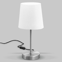 B.K.Licht - mit Schalter Stoff, Tischlampe, Lampe, Schreibtischlampe, Tischleuchte,