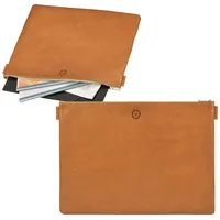 Sonnenleder Dokumentenmappe groß Banktasche A4 Leder mit Reißverschluss Ledermappe