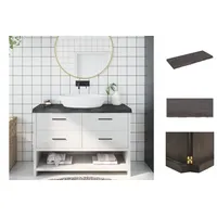 VidaXL Waschtischplatte Dunkelbraun 120x50x(2-6)cm Massivholz