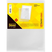 IDENA Sichthülle DIN A4, genarbt, dokumentenecht, Folienstärke 90μ, 10