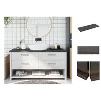VidaXL Waschtischplatte Dunkelbraun 160x60x(2-4)cm Massivholz