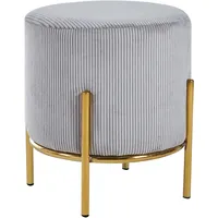 SalesFever Polsterhocker »Komfortabler Polsterhocker« mit Design-Gestell aus goldfarbenem Metall,