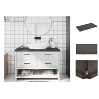 VidaXL Waschtischplatte Dunkelbraun 120x60x(2-6)cm Massivholz
