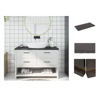 VidaXL Waschtischplatte Dunkelbraun 120x60x(2-4)cm Massivholz