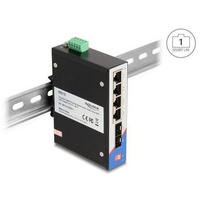 DeLock 88015 - Switch 4 x 10/100/1000 Schwarz