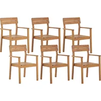 Beliani Gartenstuhl FORNELLI in Heller Holzfarbton | Gr.: onesize