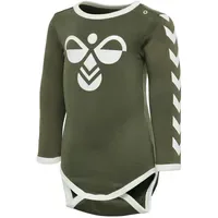 Hummel hmlFLIPPER langarm Baby-Body olive night 56