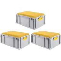 Proregal SparSet 3x Eurobox NextGen Seat Box Gelb HxBxT