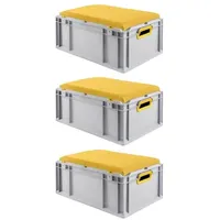 Proregal SparSet 3x Eurobox NextGen Seat Box Gelb HxBxT