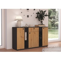 Küchen-Preisbombe Kommode Salsa 2 Lamellenoptik Anbauwand Wohnwand Sideboard MDF